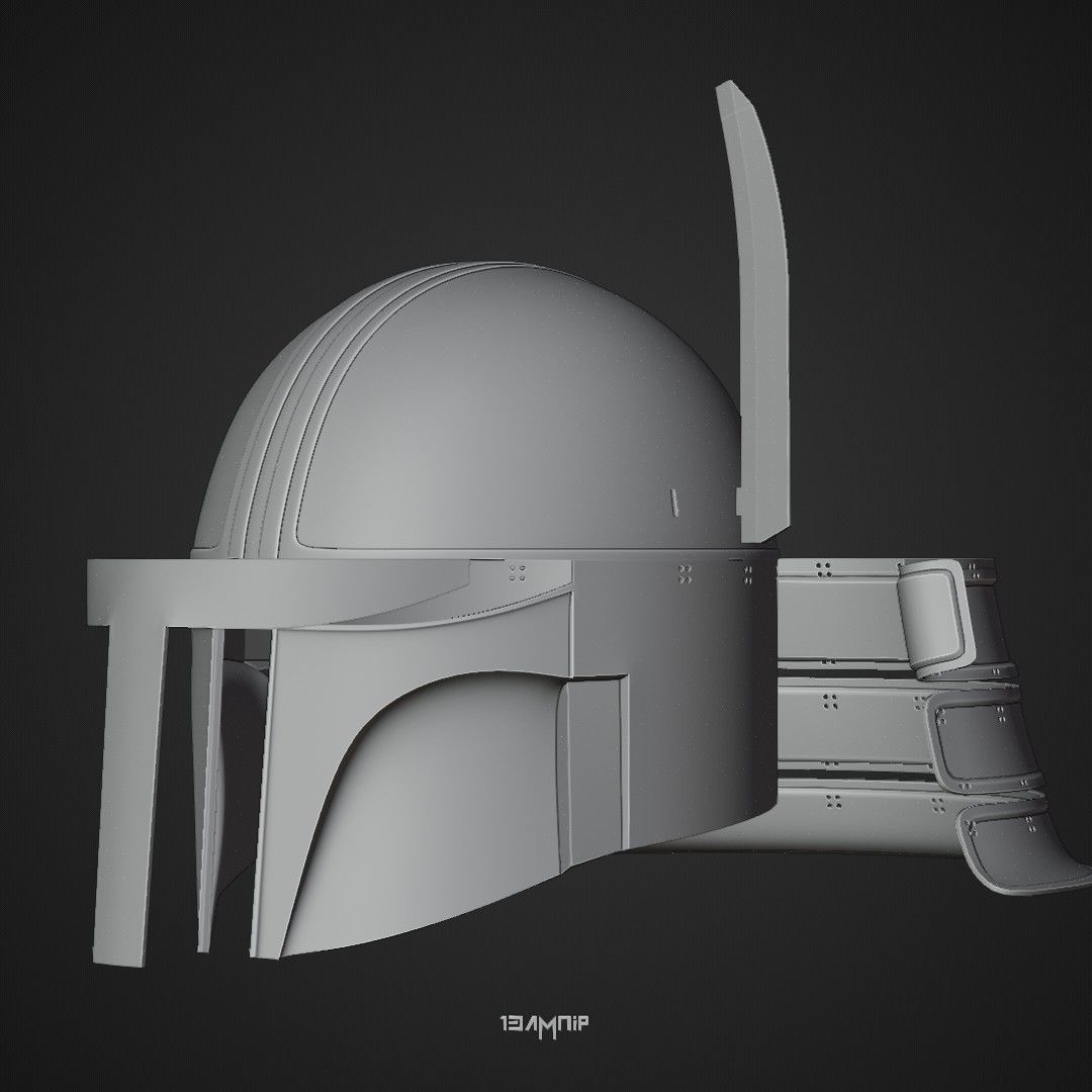 Samurai Mandalorian Helmet 3D print model_18