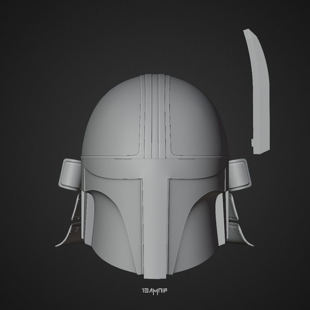 Samurai Mandalorian Helmet 3D print model_16