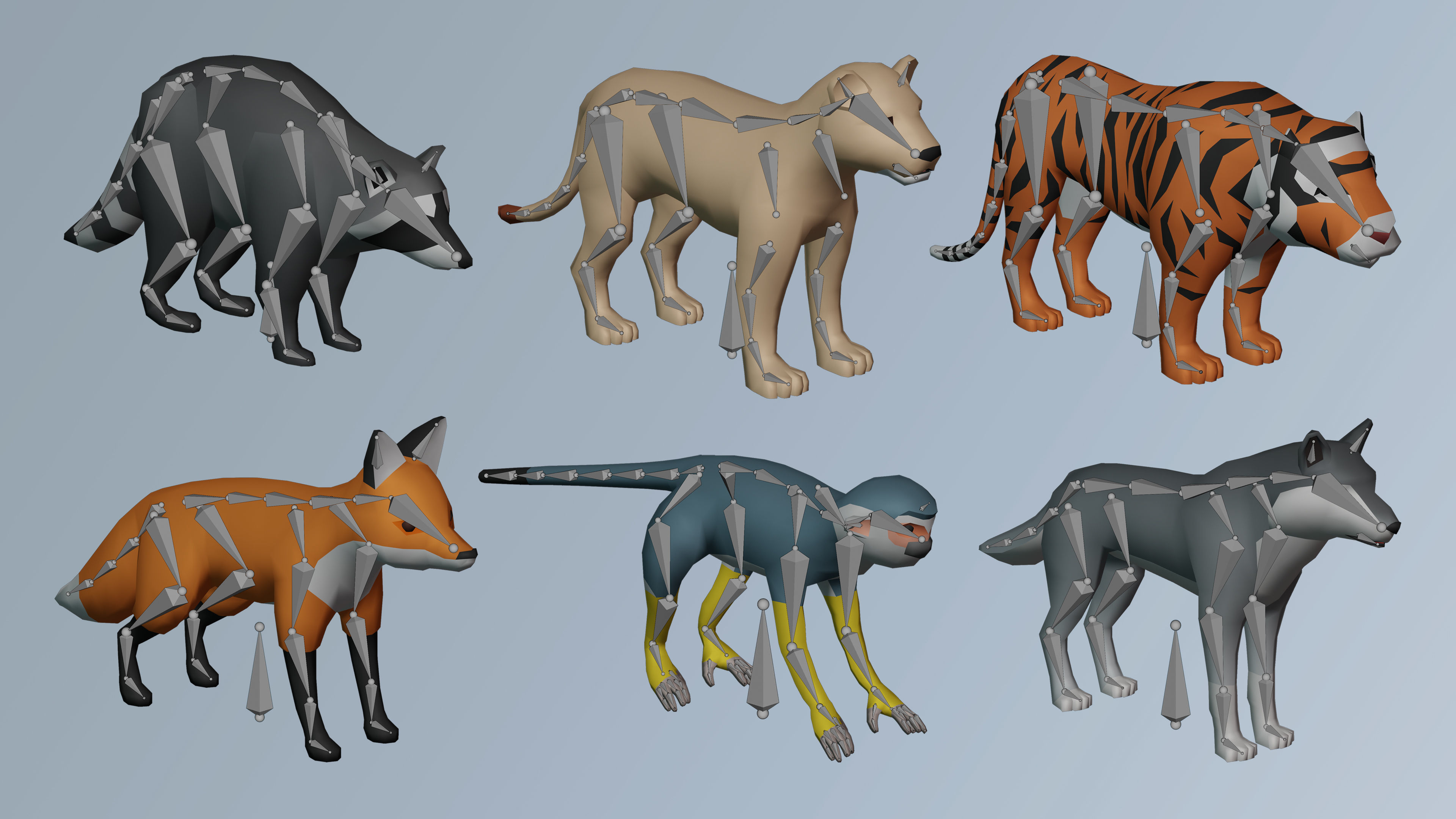 Animals Low-poly 3D model_24