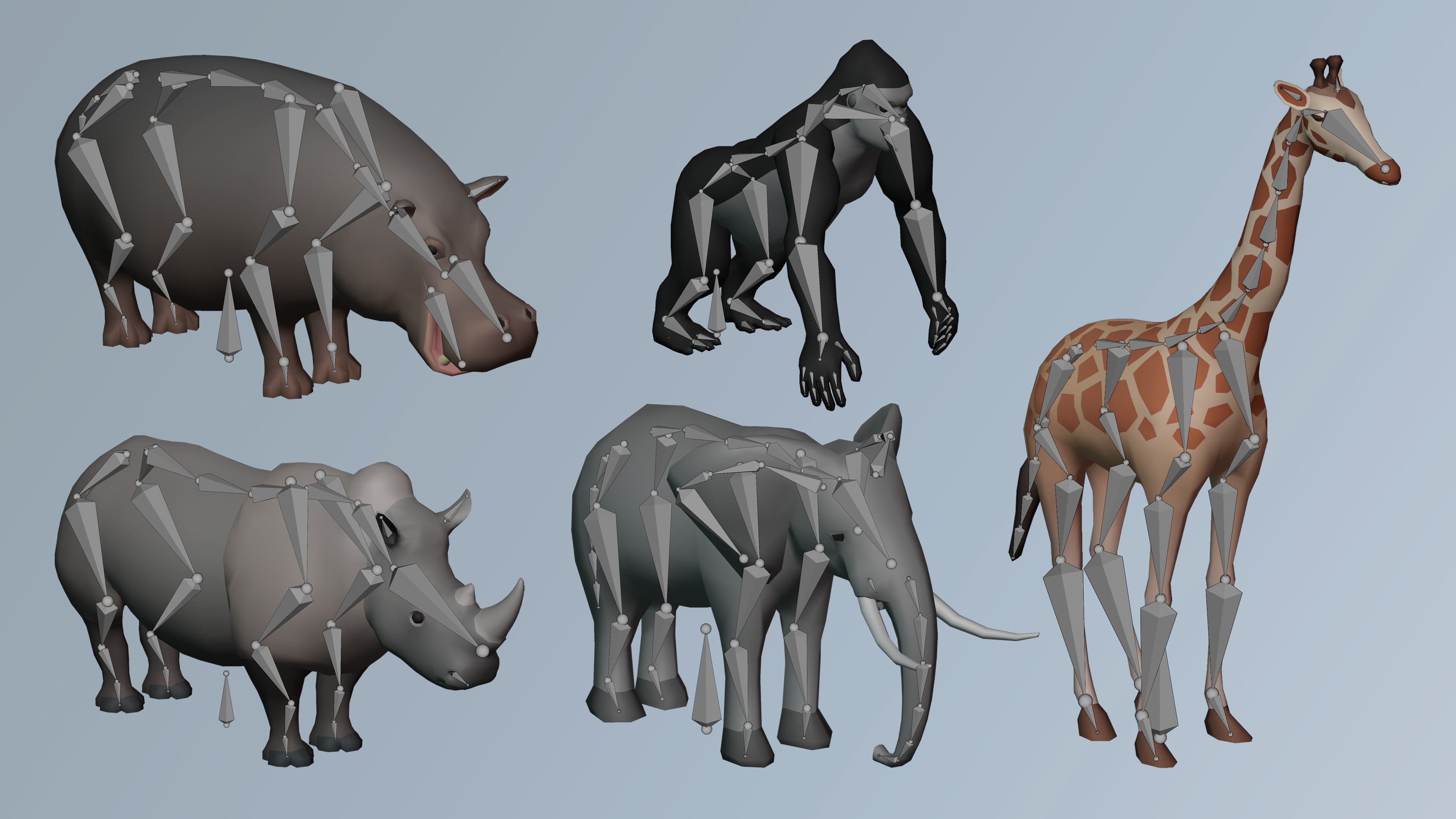 Animals Low-poly 3D model_25
