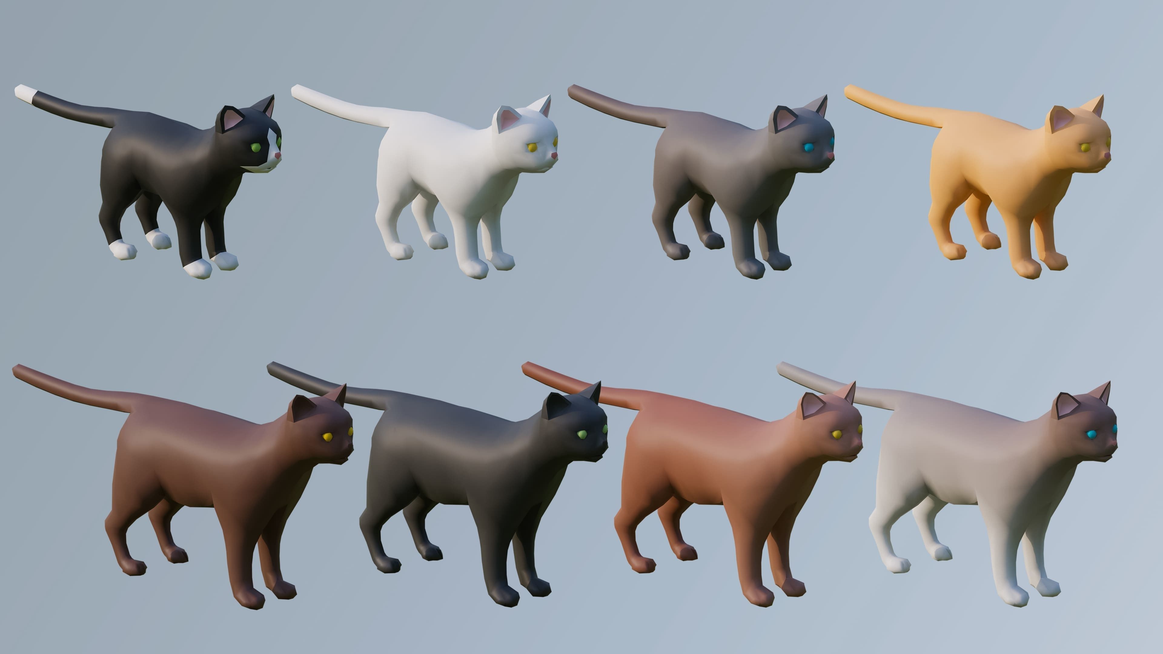 Animals Low-poly 3D model_10