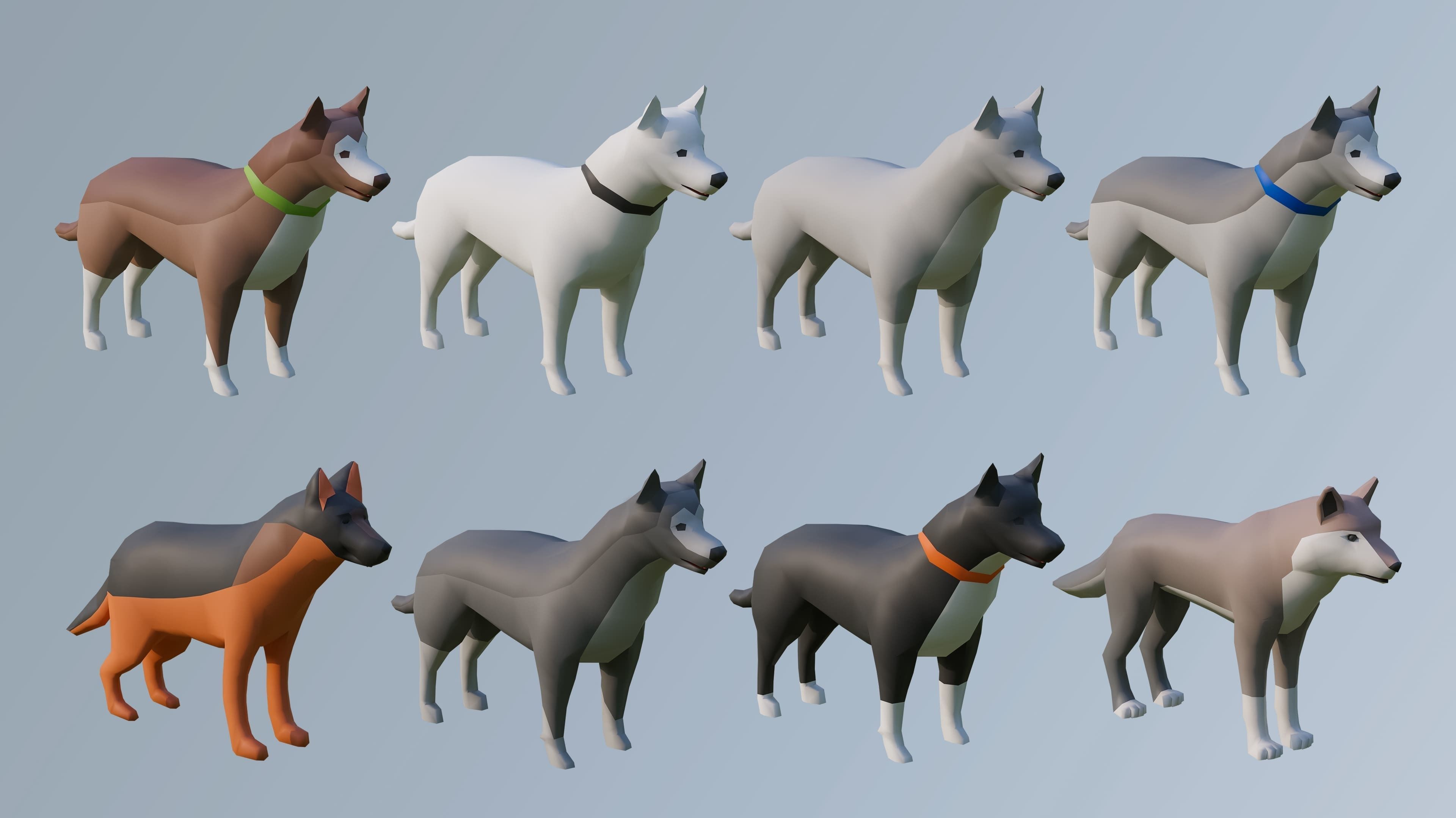 Animals Low-poly 3D model_15