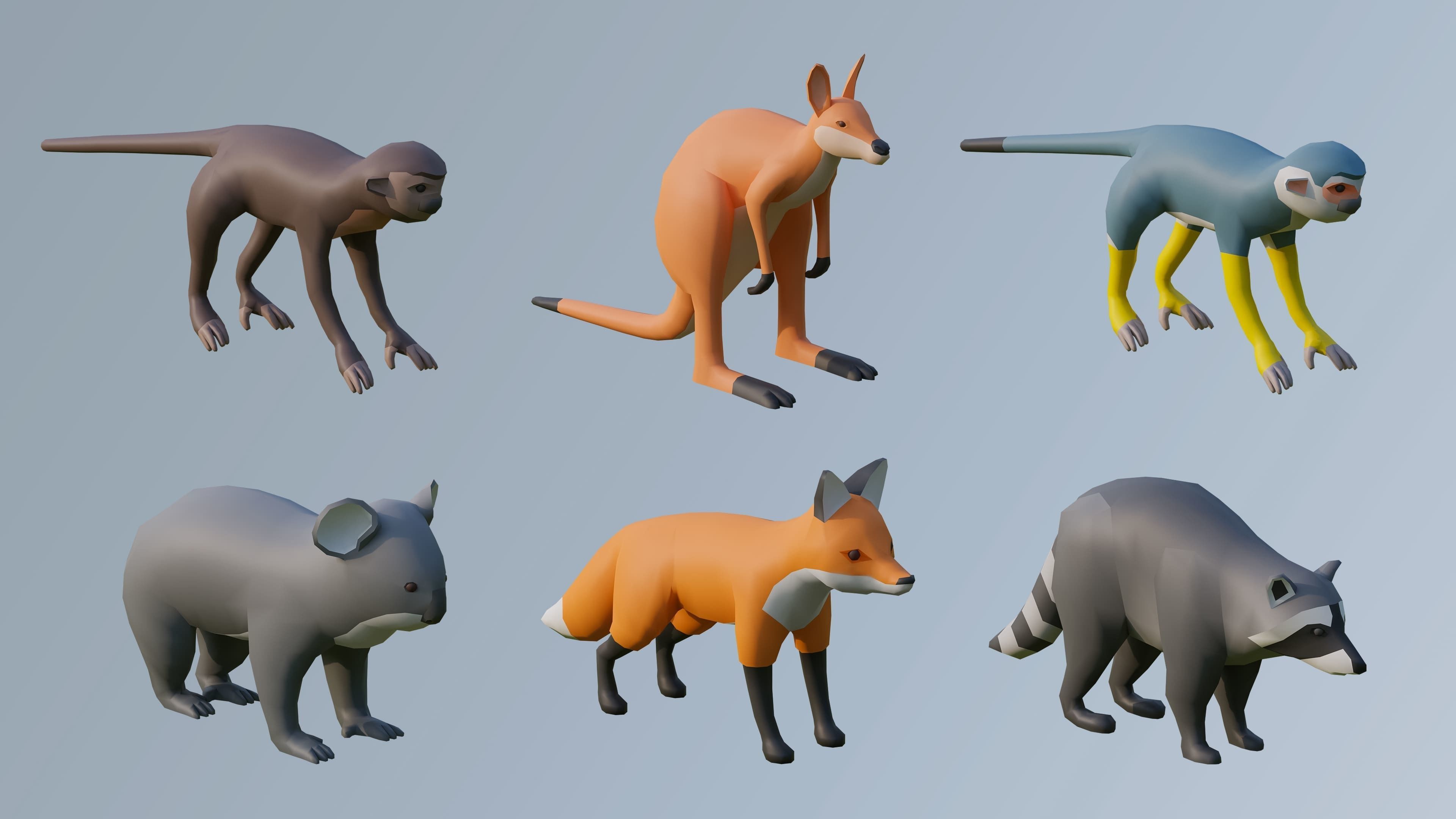 Animals Low-poly 3D model_20