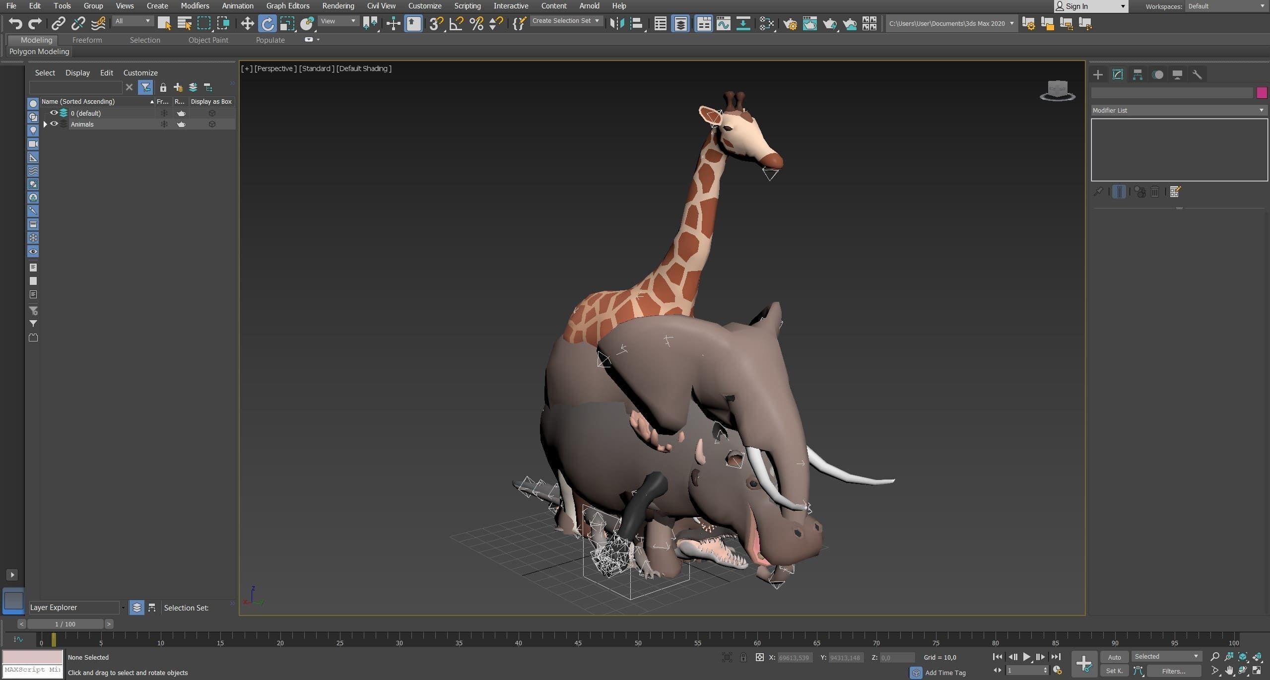 Animals Low-poly 3D model_31