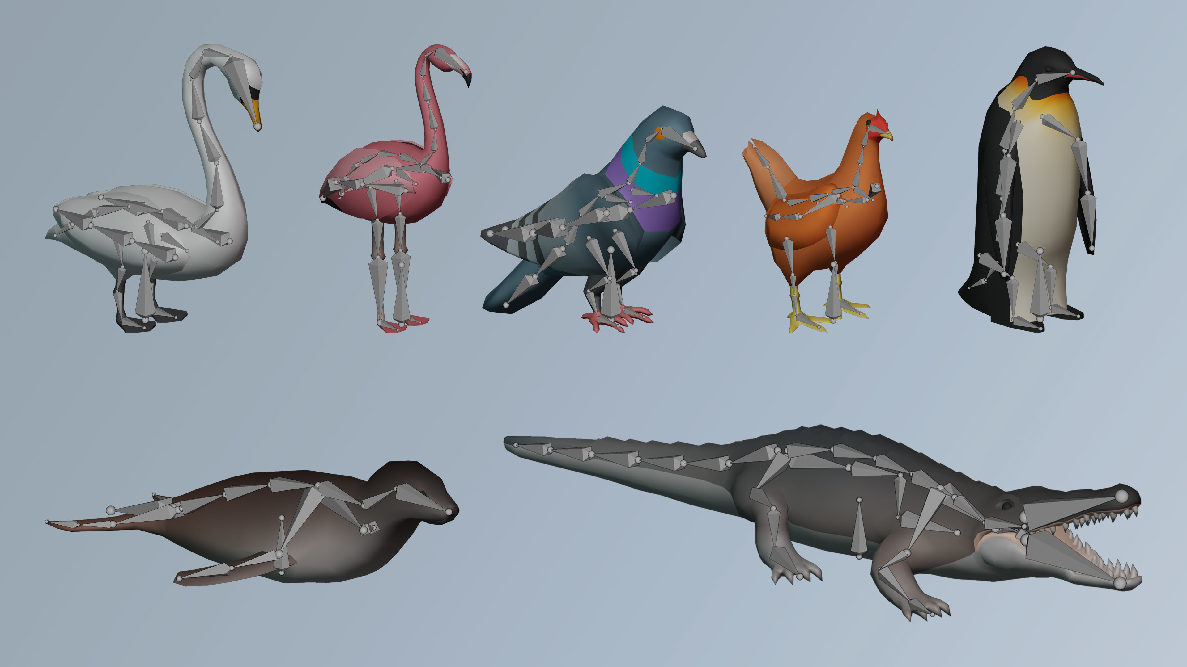 Animals Low-poly 3D model_23