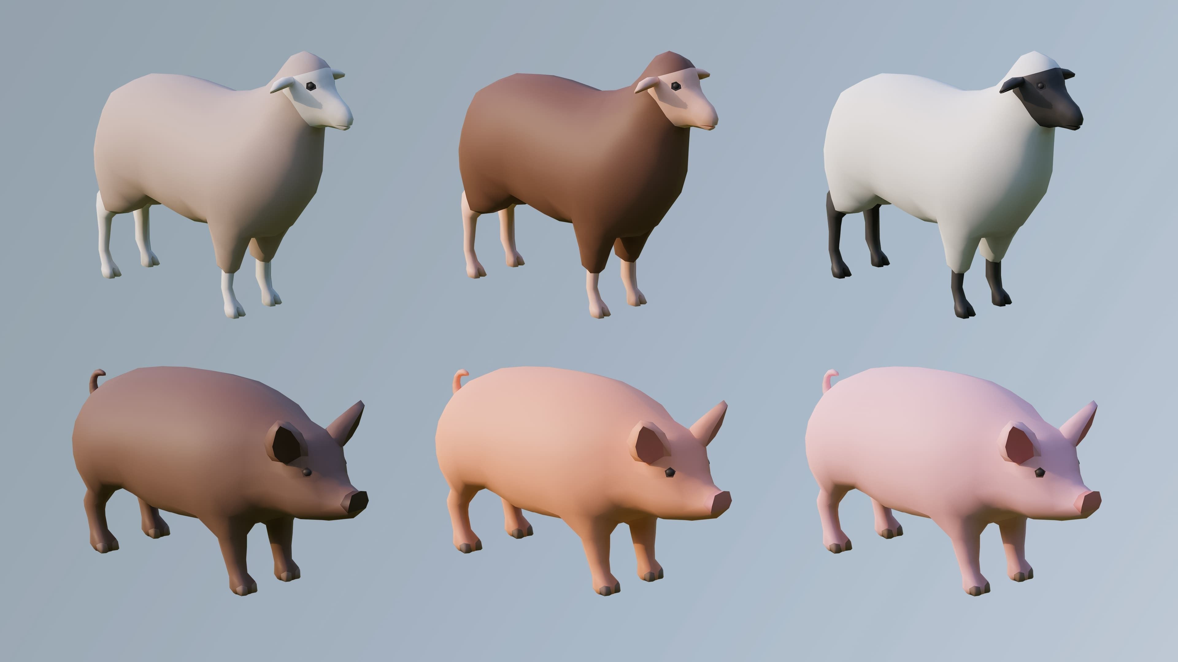 Animals Low-poly 3D model_18