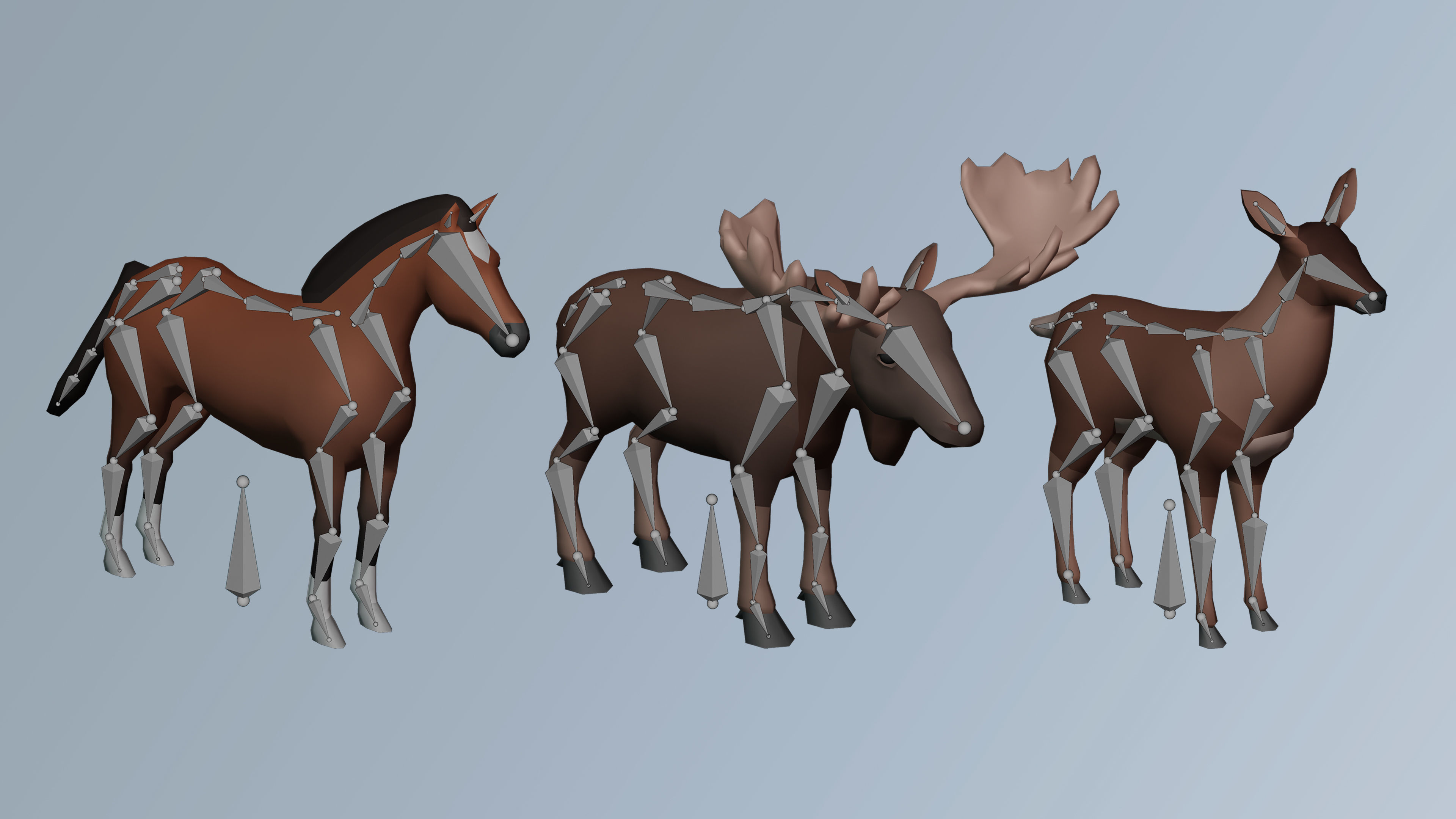 Animals Low-poly 3D model_22