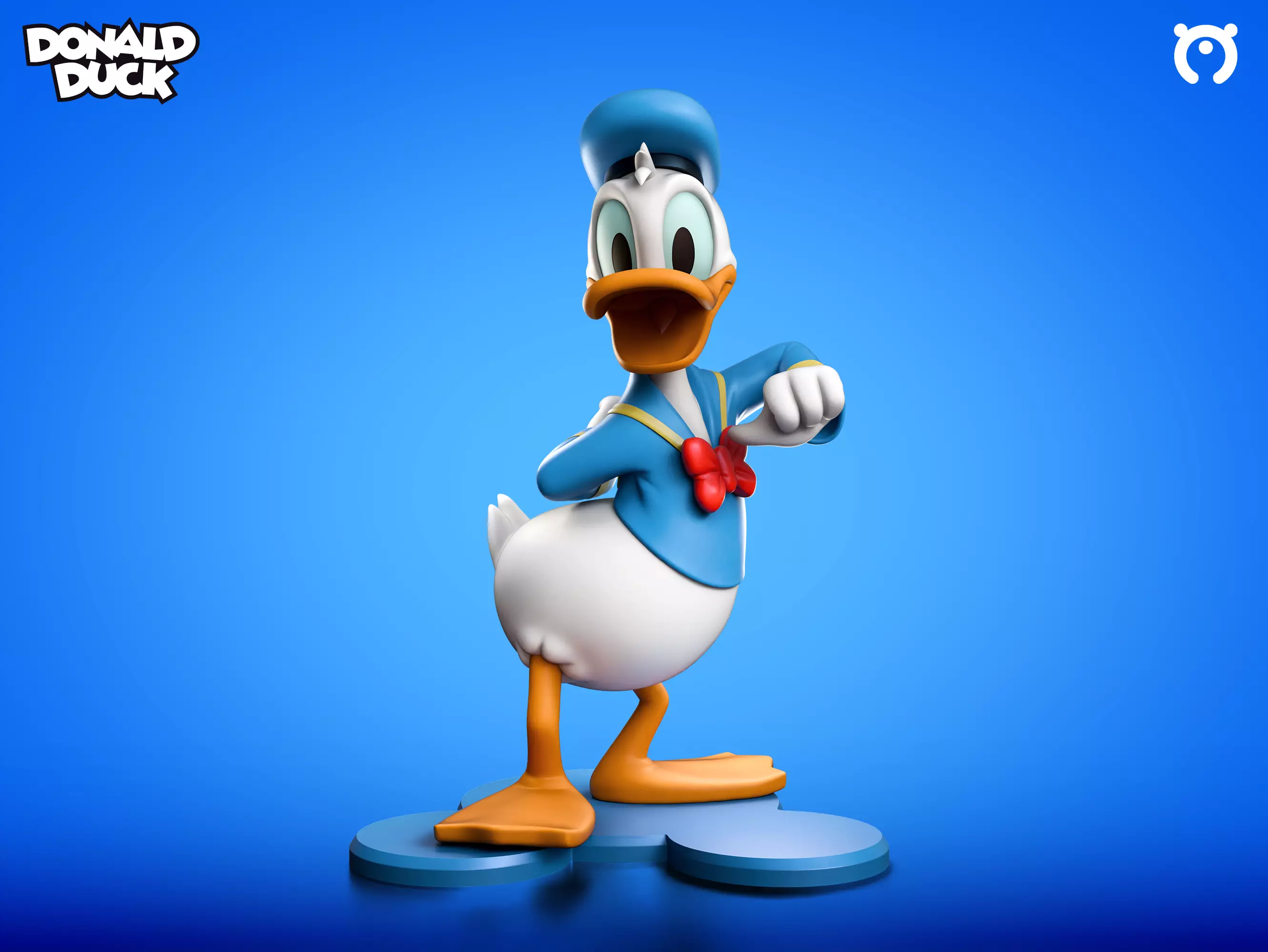 Donald Duck 3D print model_0