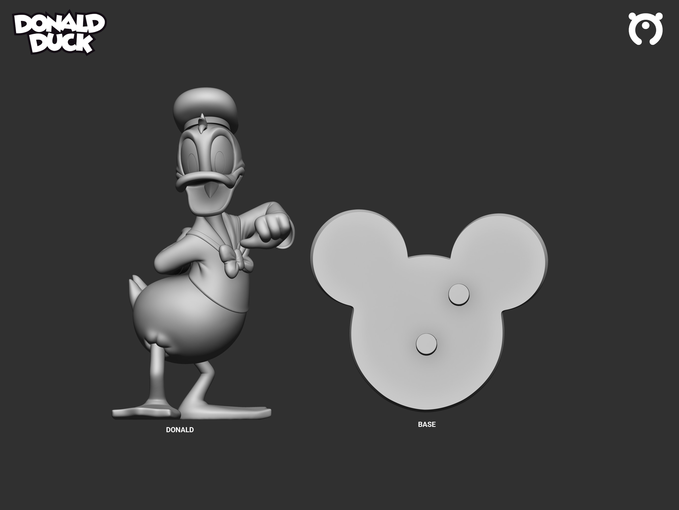 Donald Duck 3D print model_3