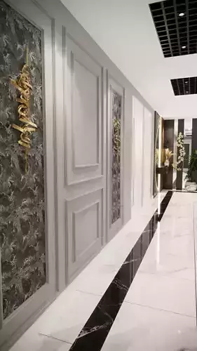 sketchup enscape render scene hall design