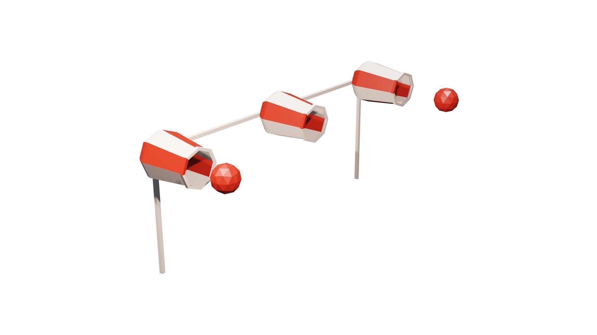 3D Lowpoly Game Obstacles Set Low-poly 3D model_7