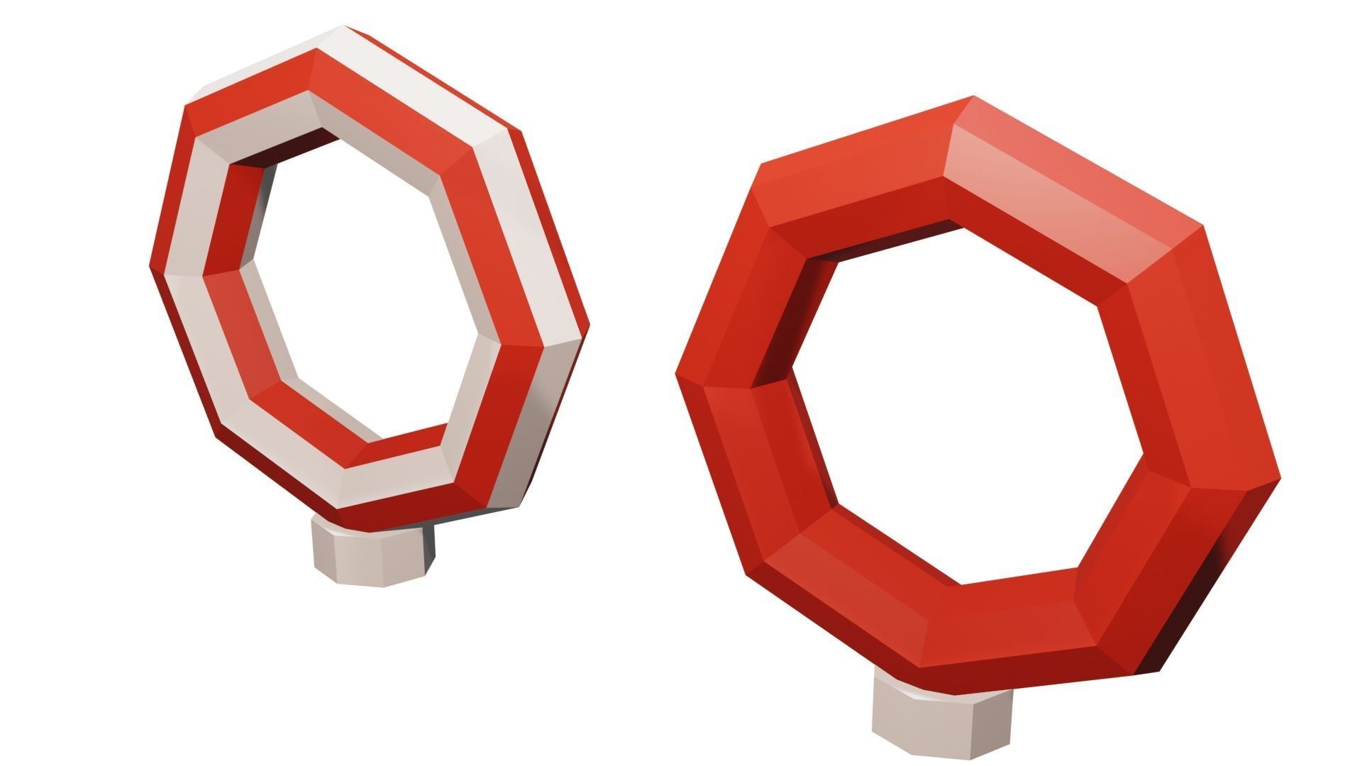 3D Lowpoly Game Obstacles Set Low-poly 3D model_5