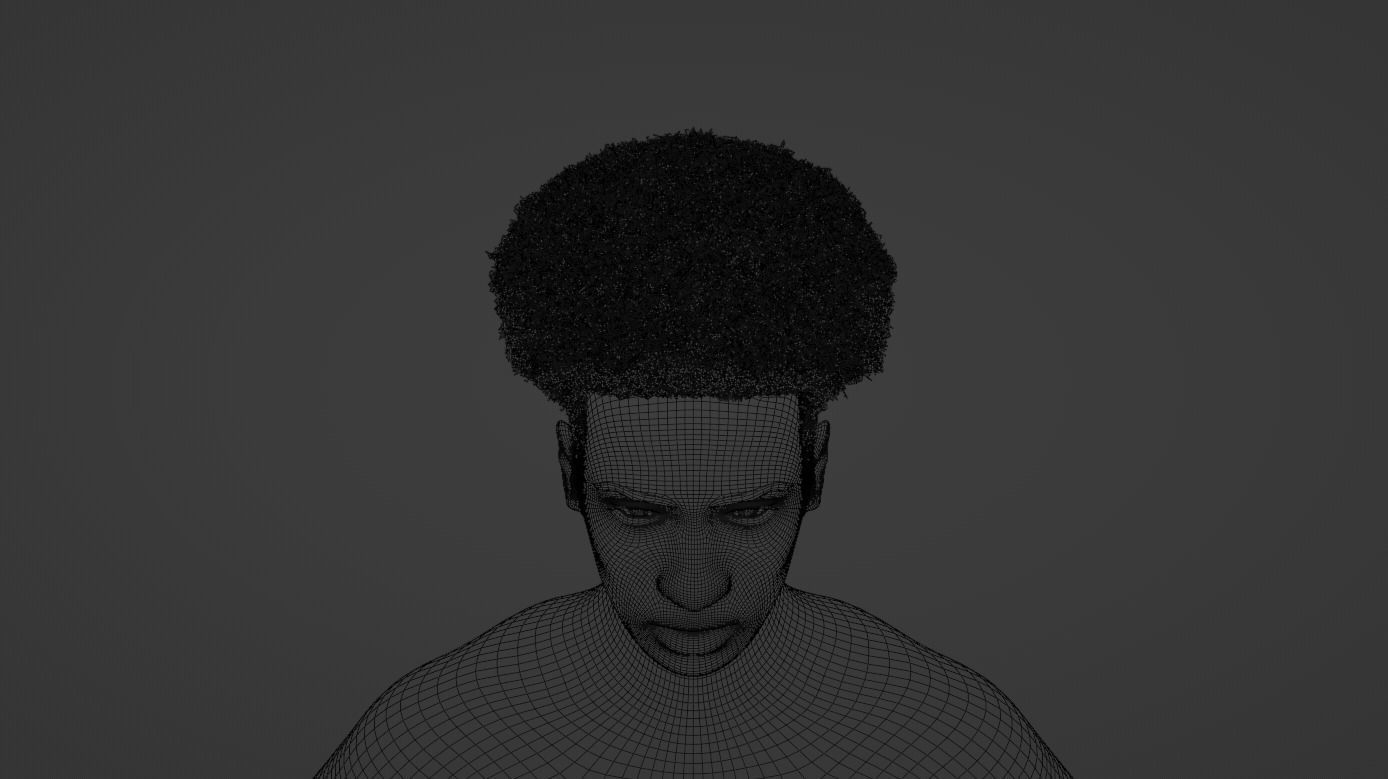 Taper Afro III 3D model_16
