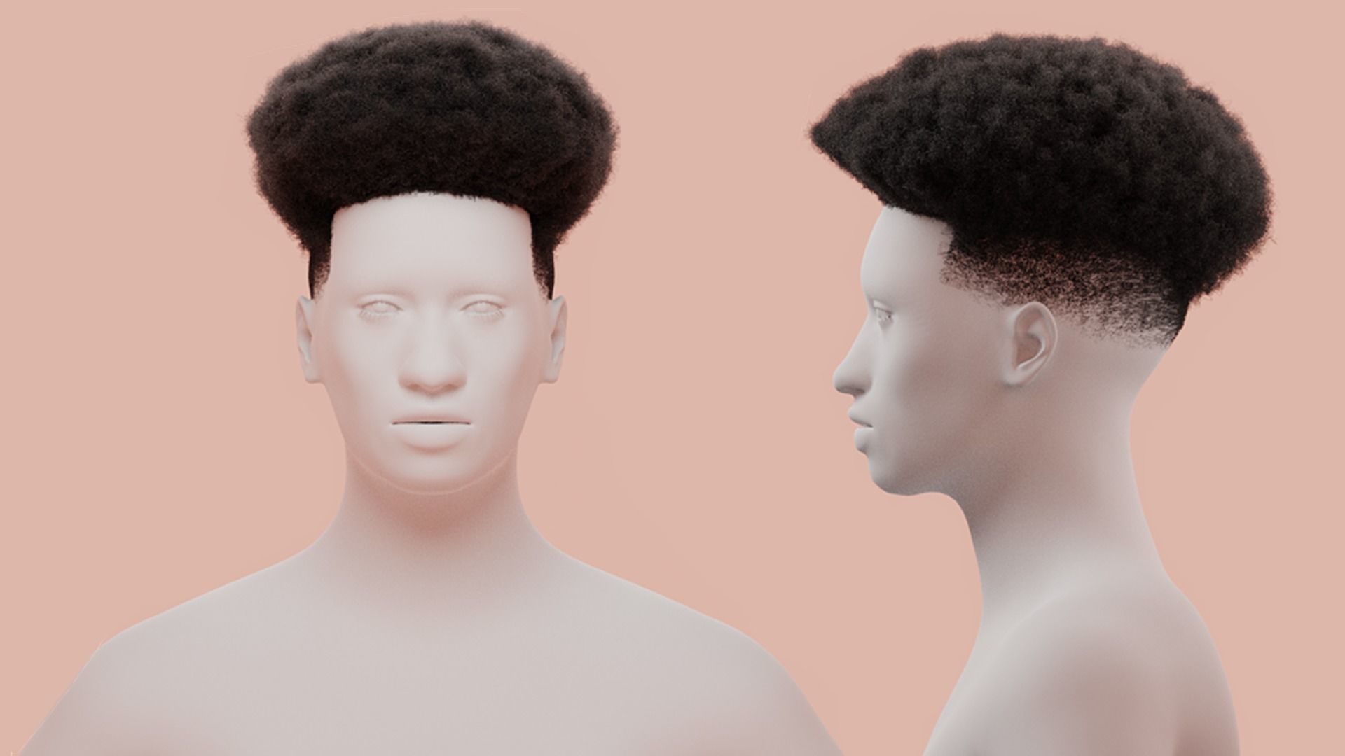 Taper Afro III 3D model_1