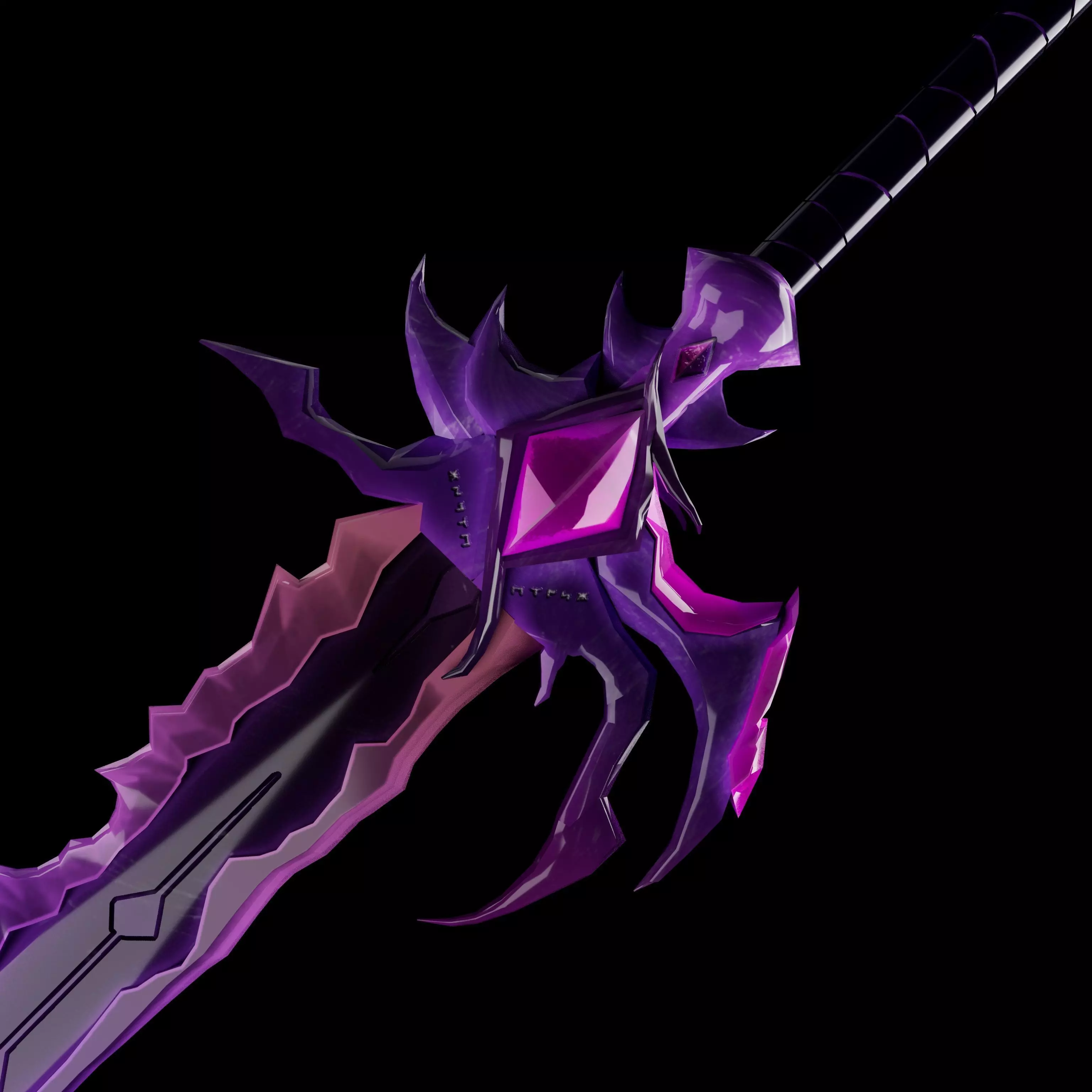 sword of darkness Low-poly 3D model_0