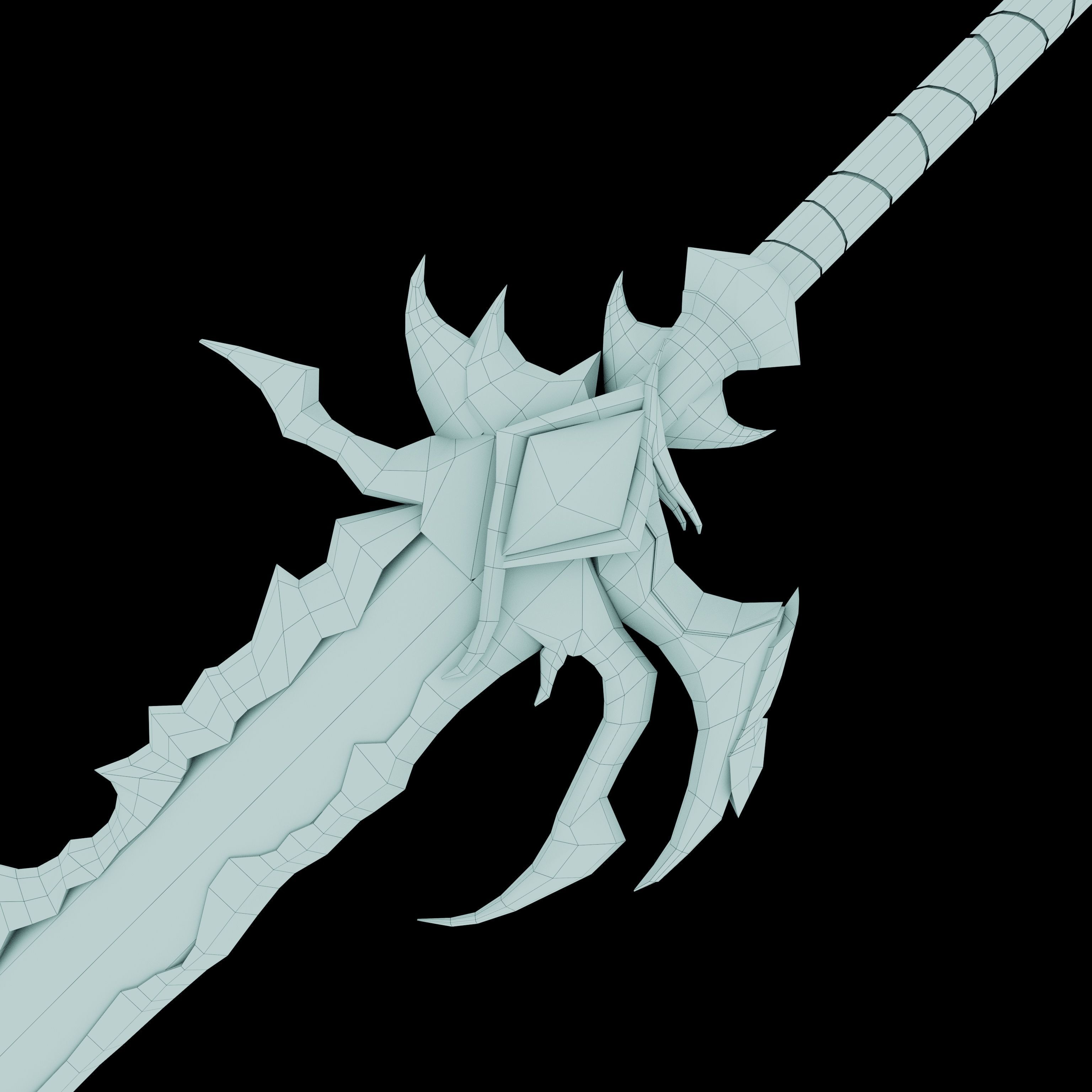 sword of darkness Low-poly 3D model_4