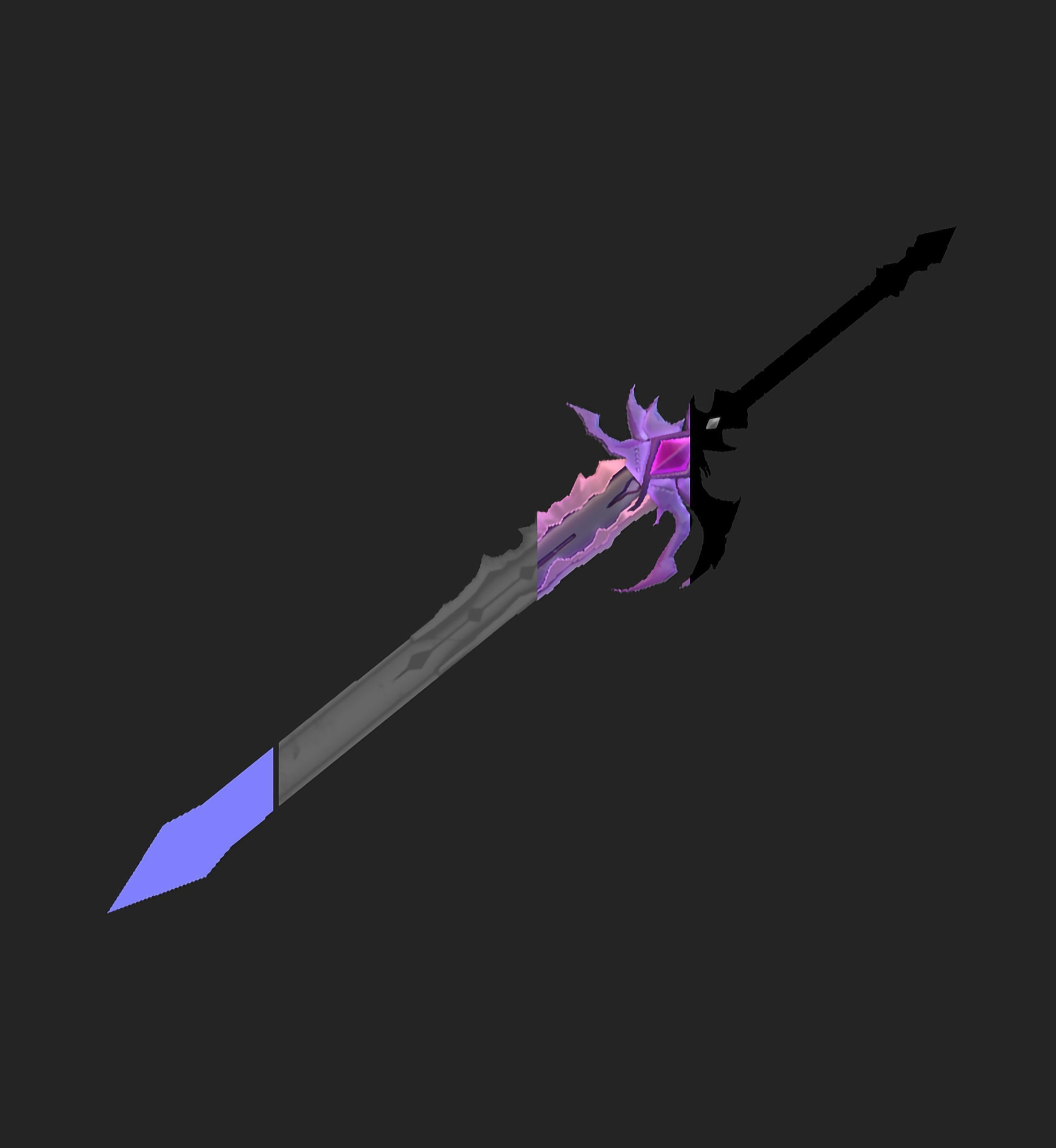 sword of darkness Low-poly 3D model_5