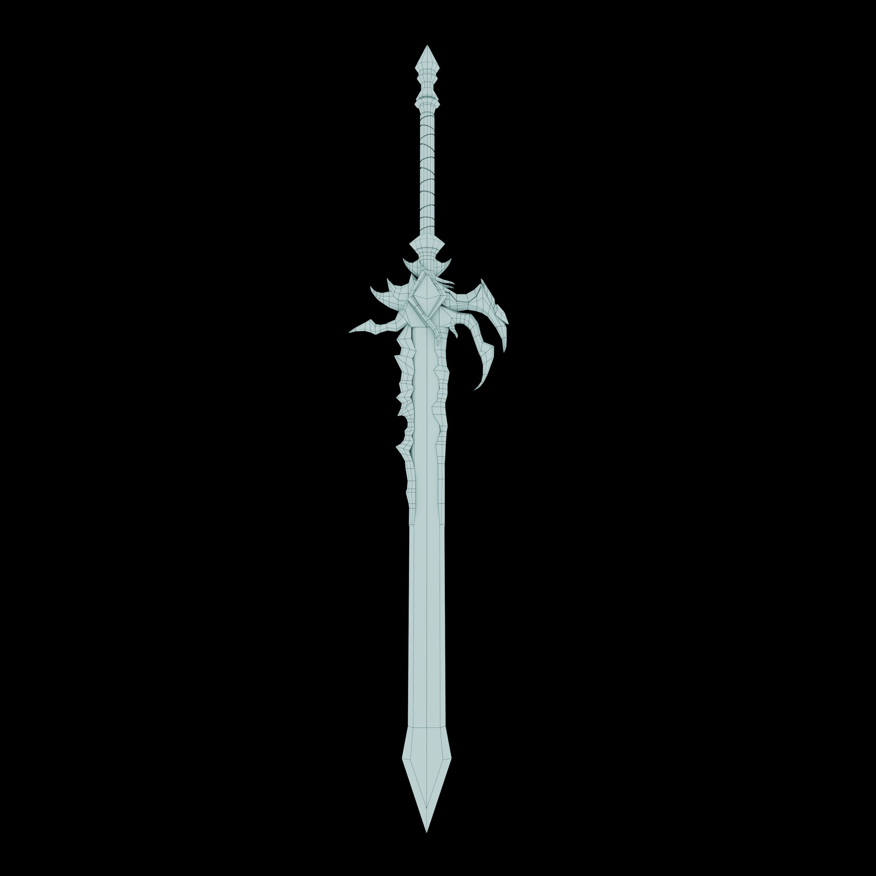 sword of darkness Low-poly 3D model_3