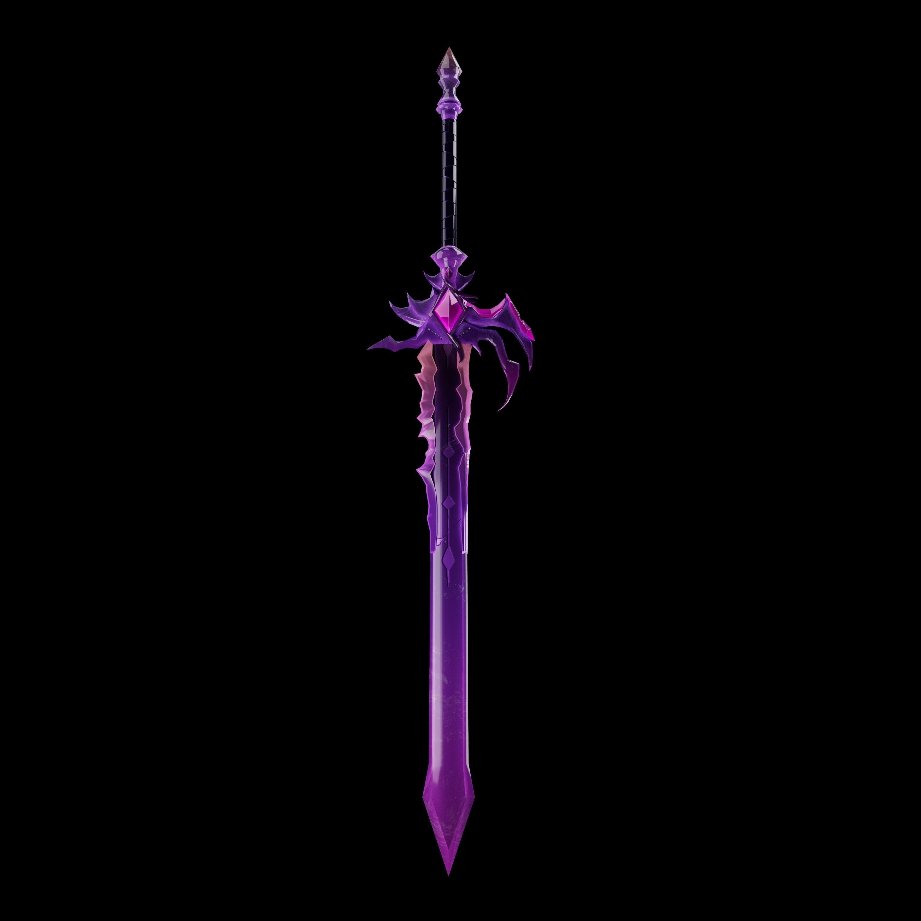 sword of darkness Low-poly 3D model_1