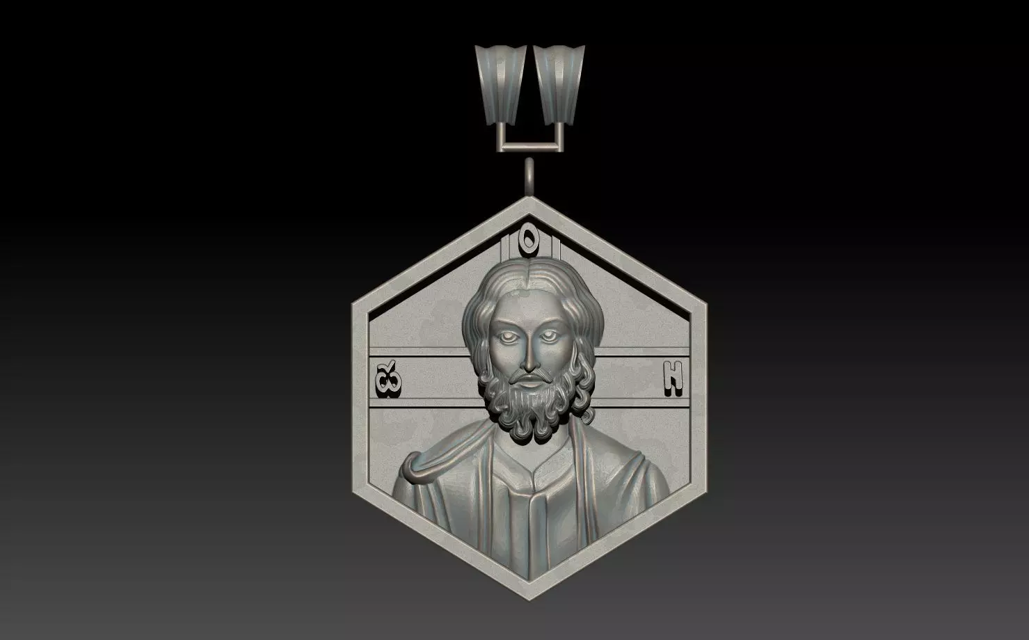 JESUS PENDANT 3D print model_0