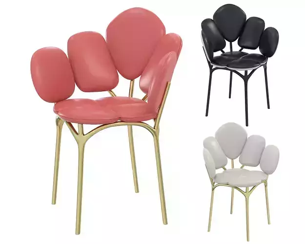 Louis Vuitton LV Petal Chair Low-poly 3D model