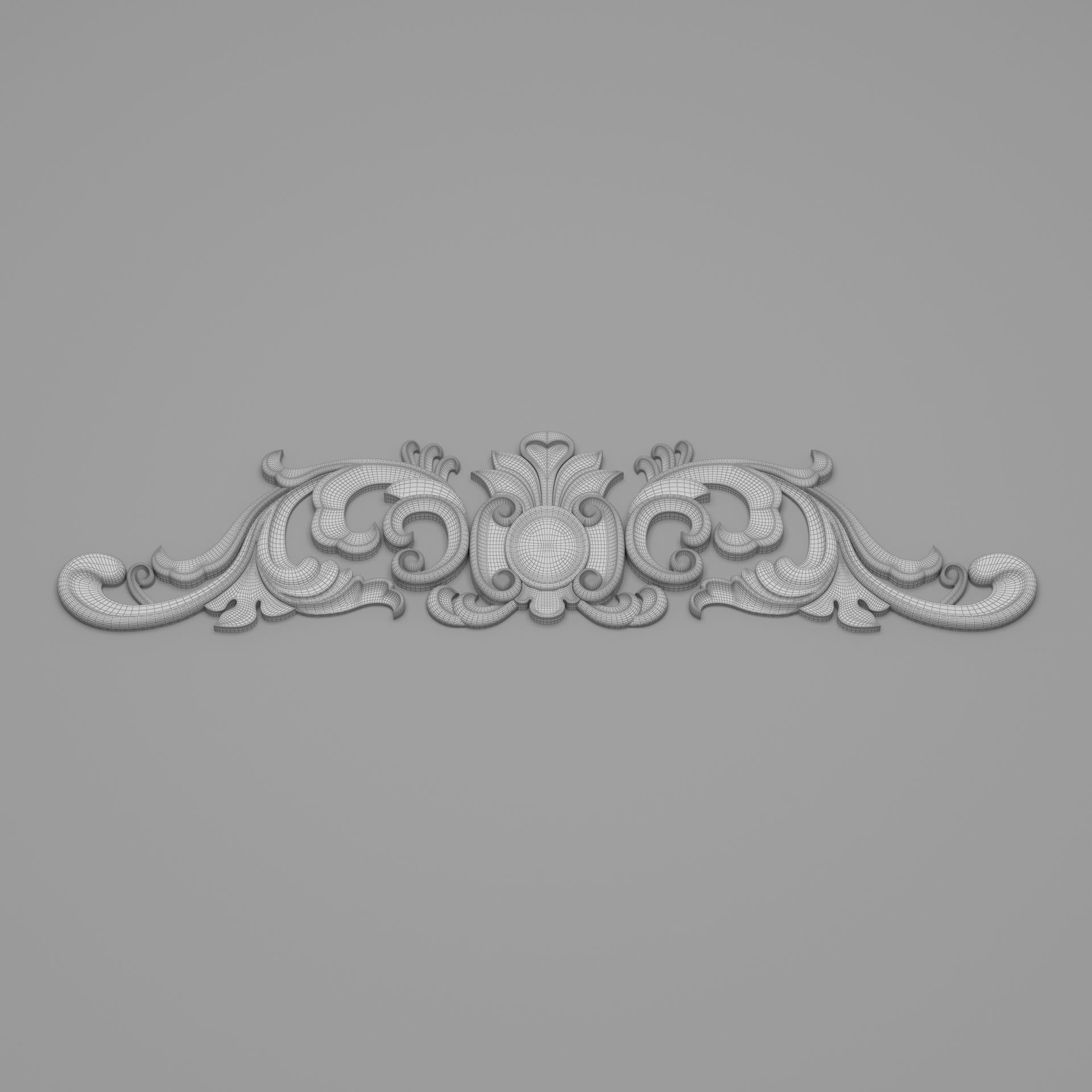 Classic Carved 017 3D model_7