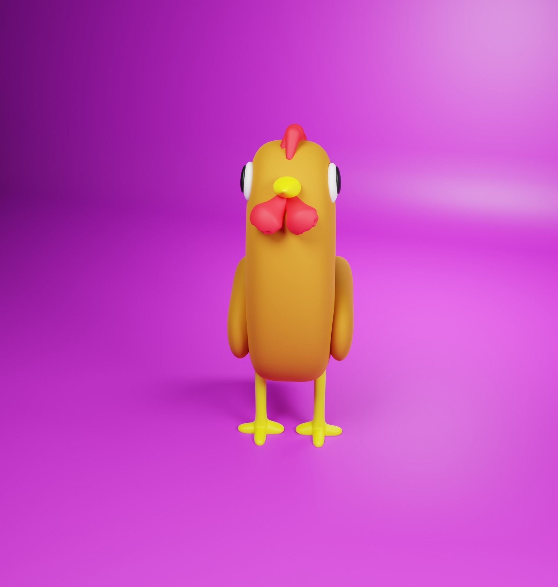 3D Cute Chicken Model - 3D Model For Cartoons - Chicken Model 3D 3D model_1