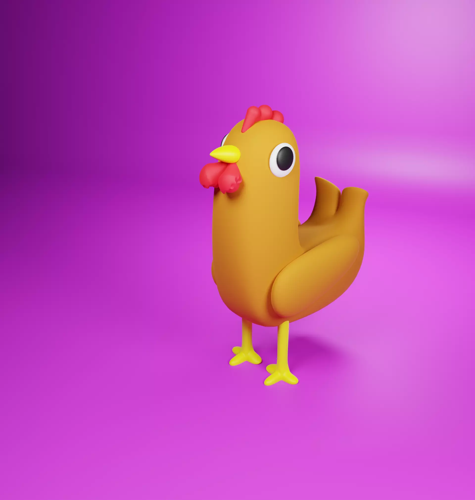 3D Cute Chicken Model - 3D Model For Cartoons - Chicken Model 3D 3D model_0