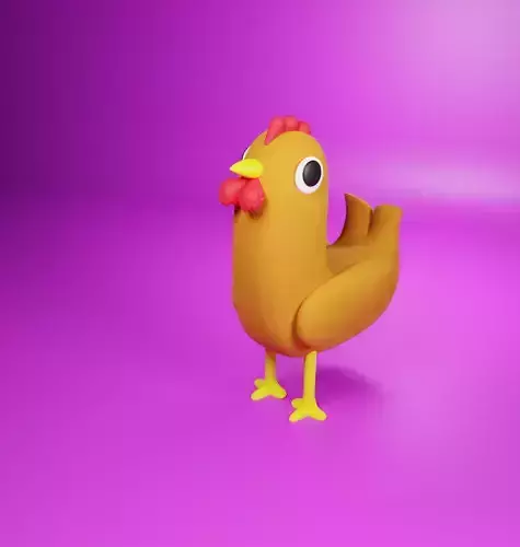 3D Cute Chicken Model - 3D Model For Cartoons - Chicken Model 3D 3D model