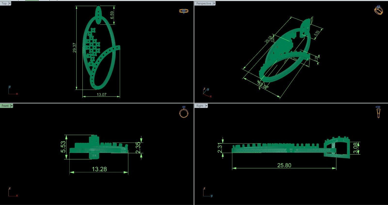 Pendant 567 3D print model_6