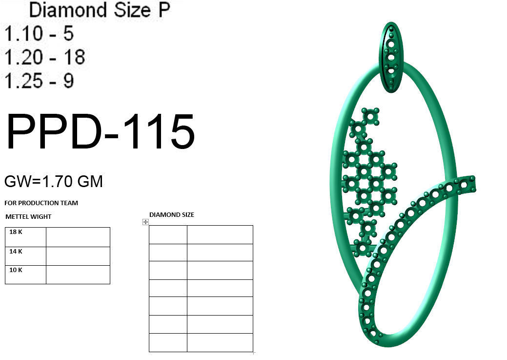 Pendant 567 3D print model_9