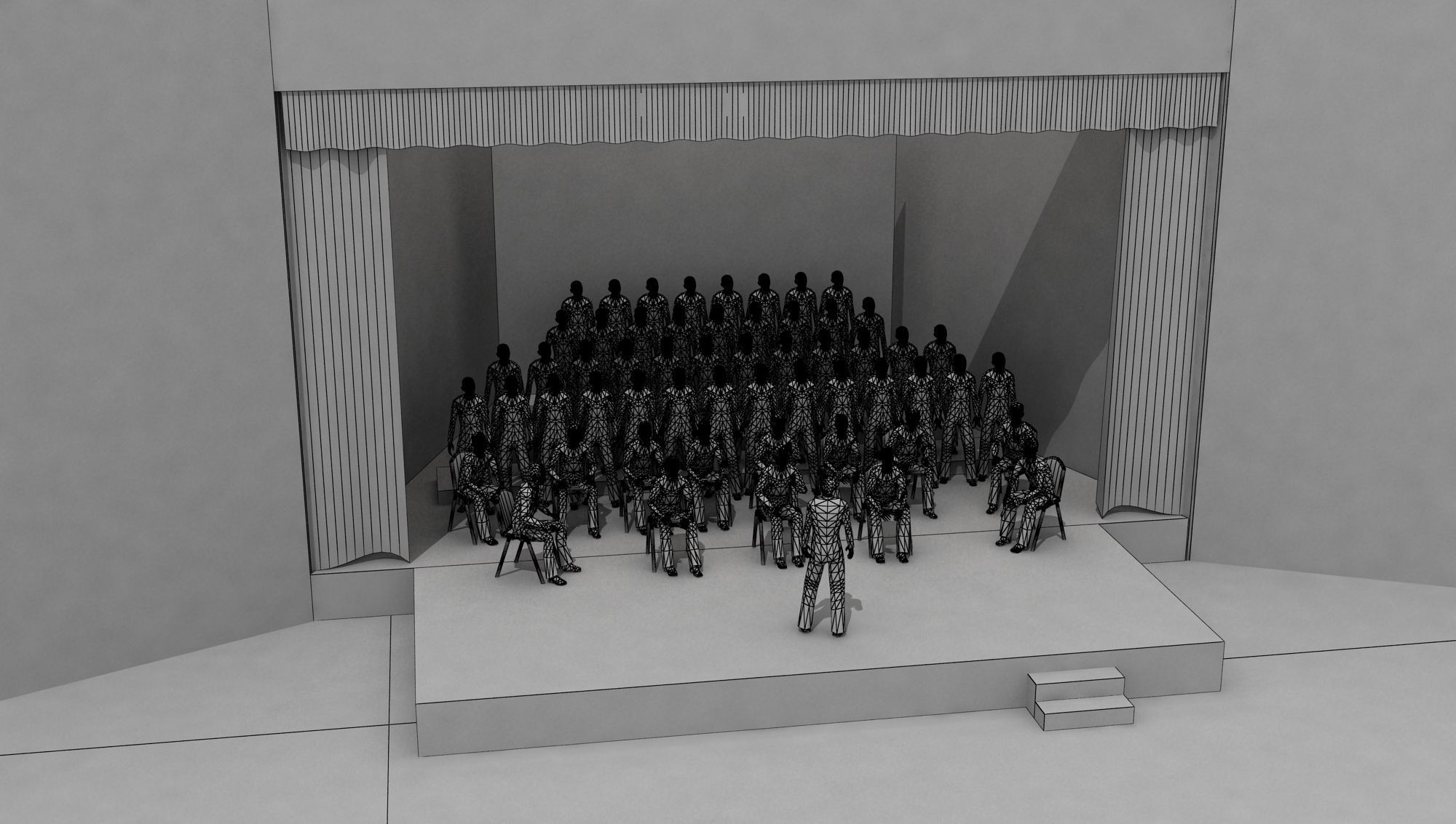 Theatrical Orchestra Stage 100 3D model_5