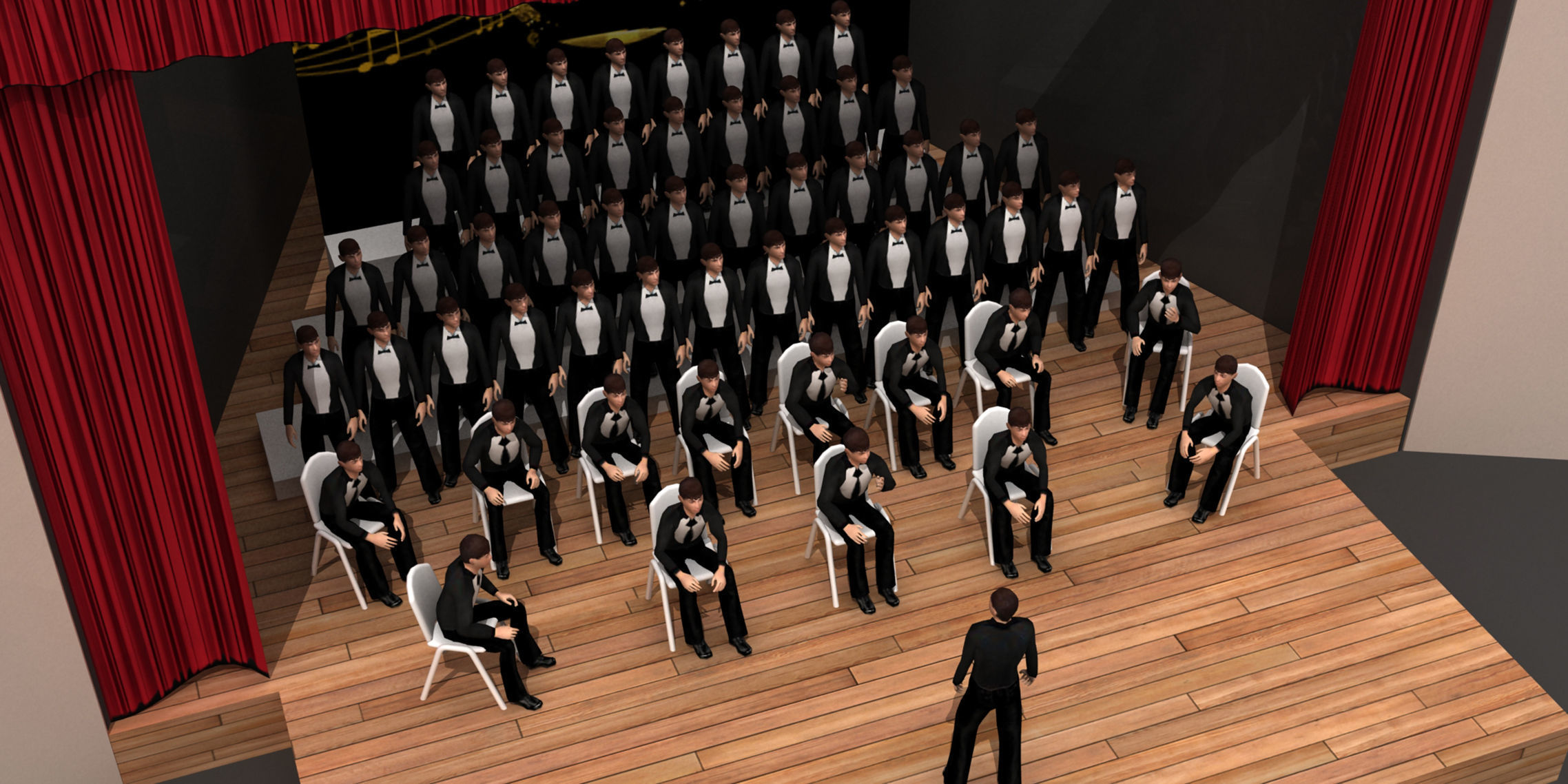Theatrical Orchestra Stage 100 3D model_4