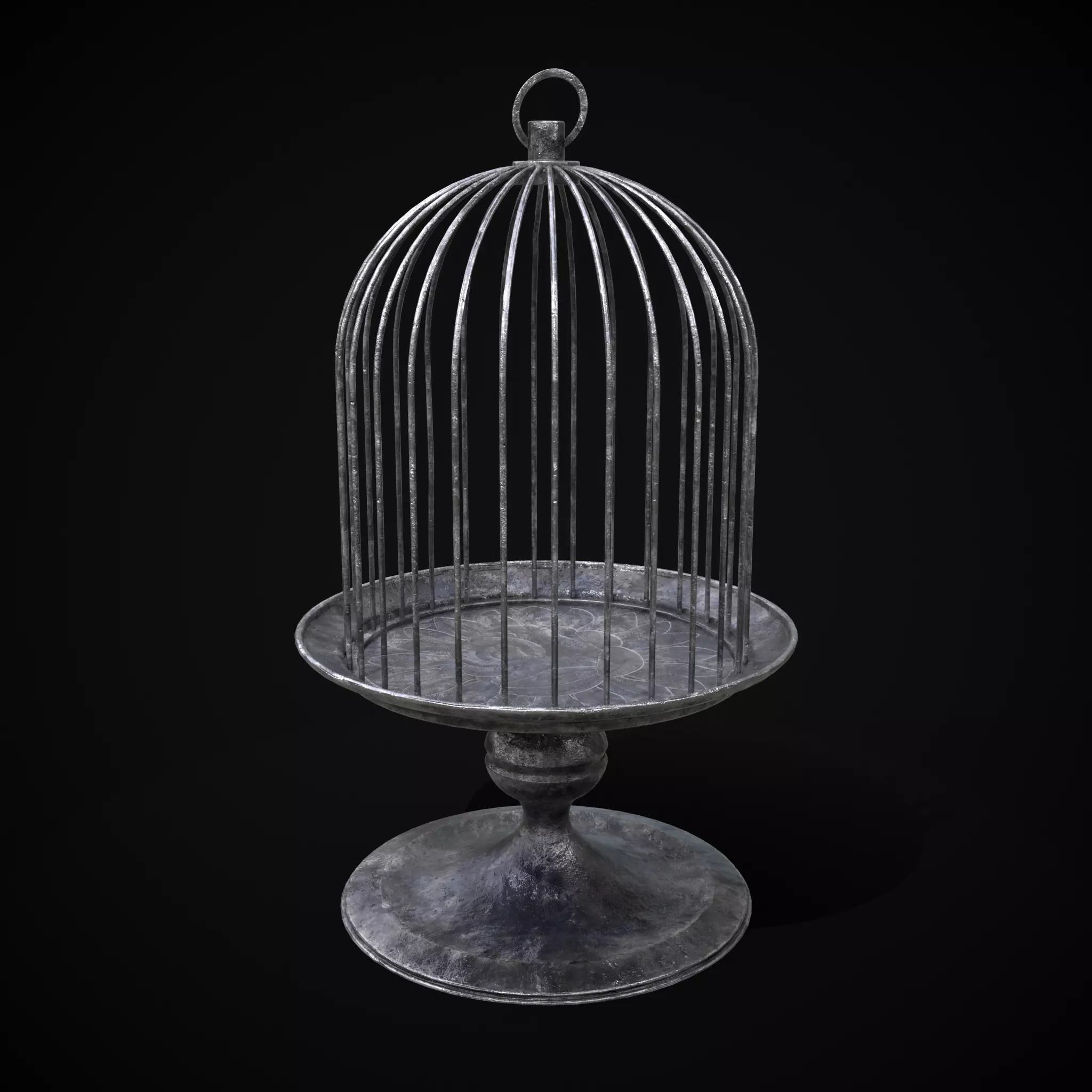 Metal Bird Cage Low-poly 3D model