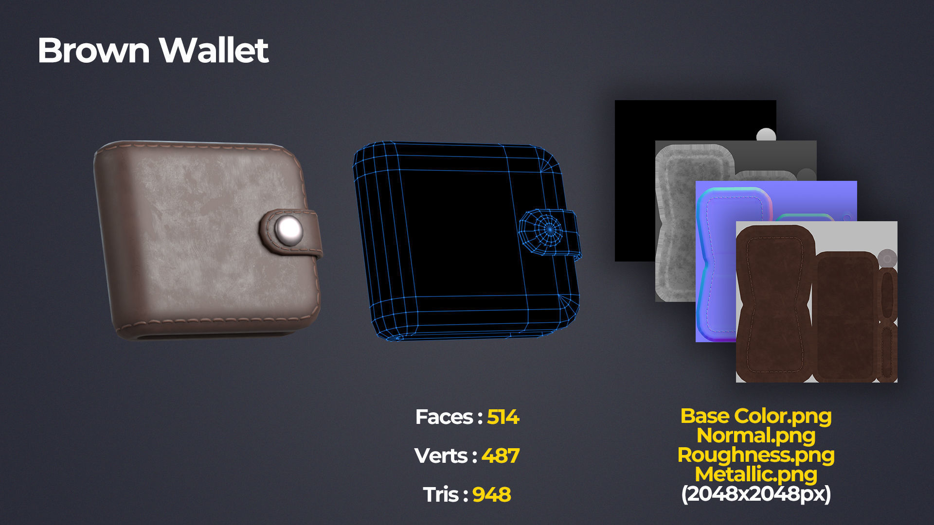 Money Pack Low-poly 3D model_10