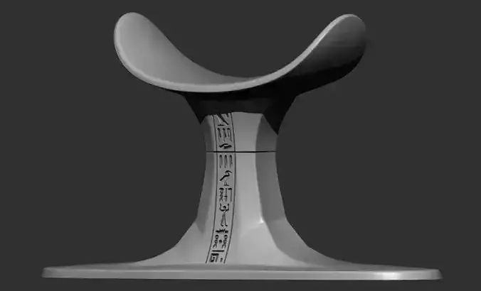 The ivory headrest Pillow of King Tutankhamun 3d model  3D print model