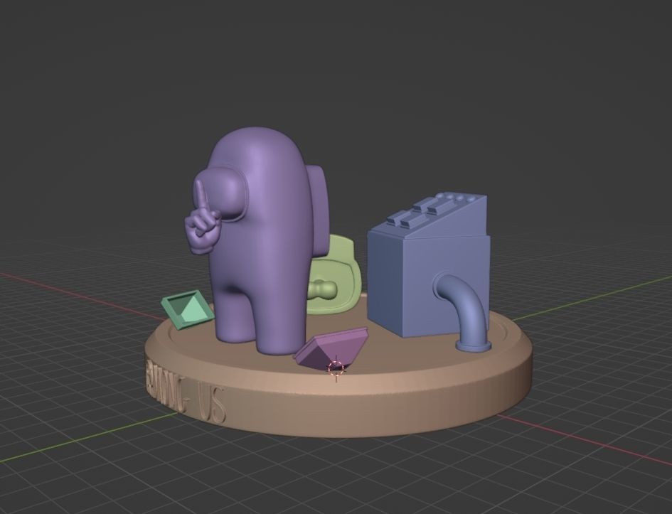 Among Us  scene 3D print model_4