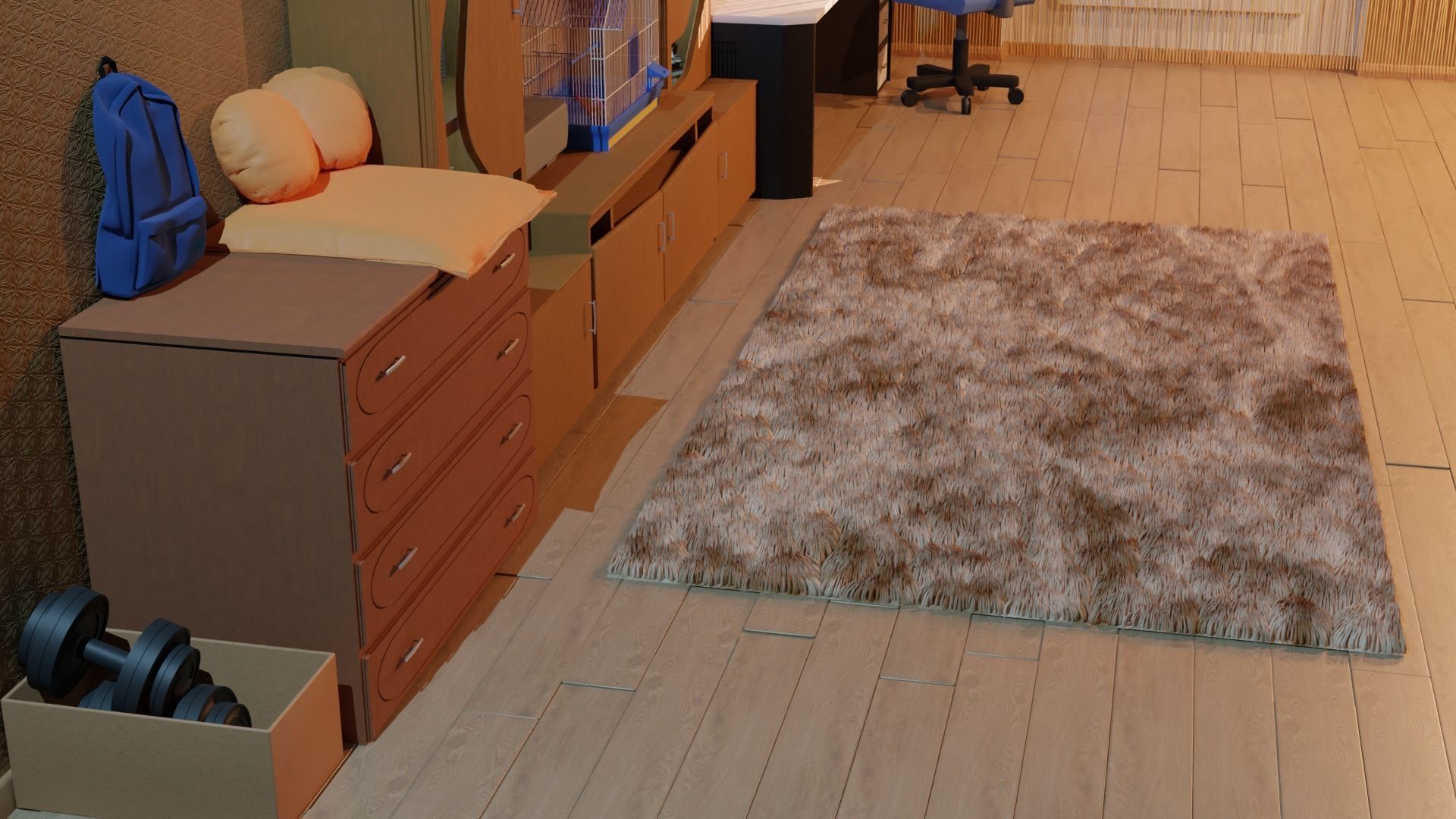 Isometric room 3D model_4