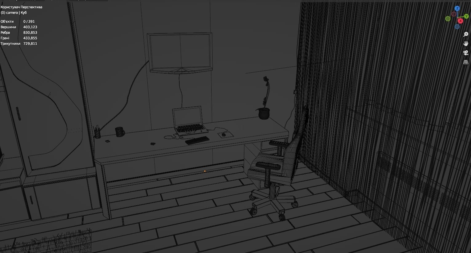 Isometric room 3D model_9