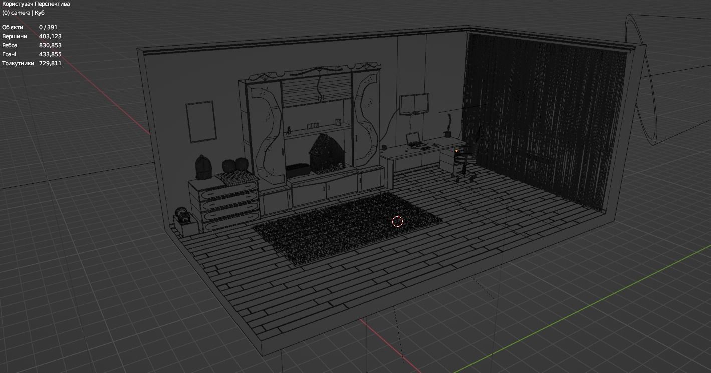 Isometric room 3D model_8