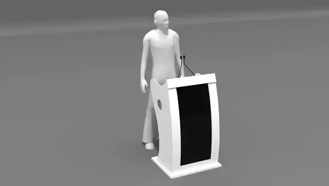 Meeting Rostrum 03 Low-poly 3D model