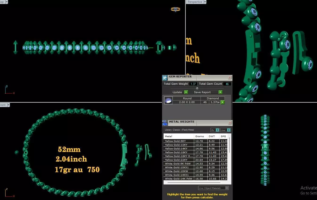 CLASH CARTIEs Bracelet DIAMONDS 3D print model 3D print model_0