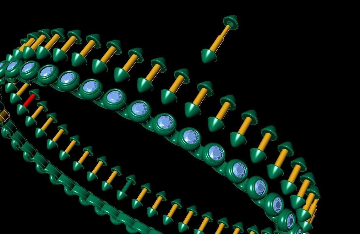 CLASH CARTIEs Bracelet DIAMONDS 3D print model 3D print model_2