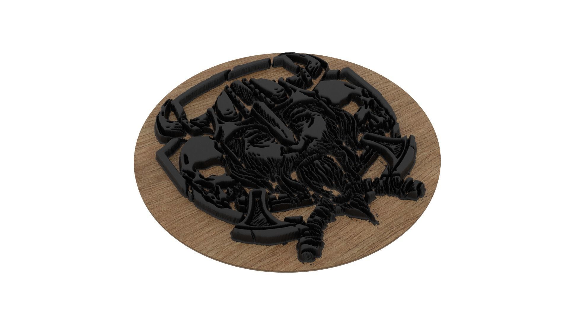 Pirate Medallion 3D print model_1