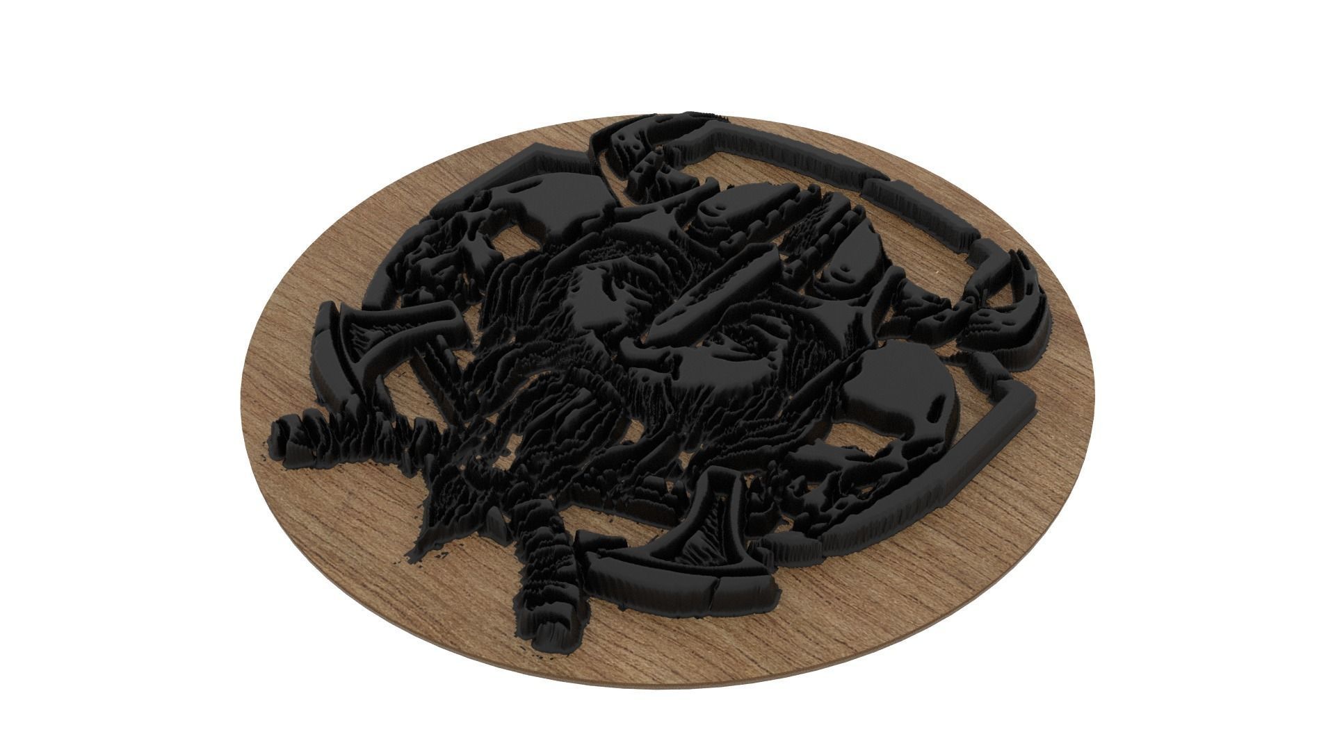 Pirate Medallion 3D print model_2