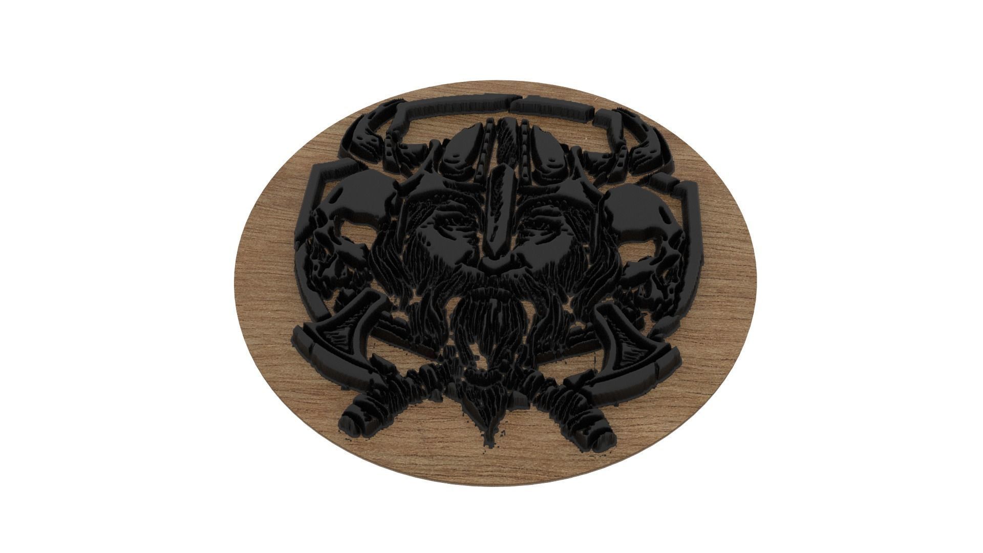 Pirate Medallion 3D print model_3