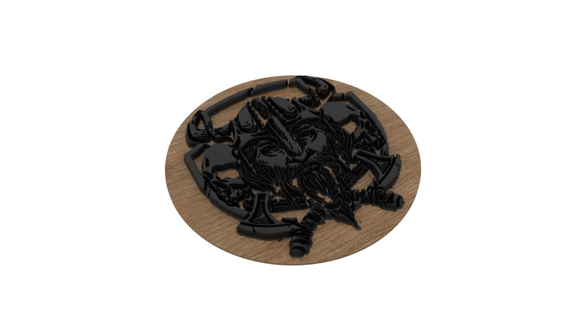 Pirate Medallion 3D print model_4