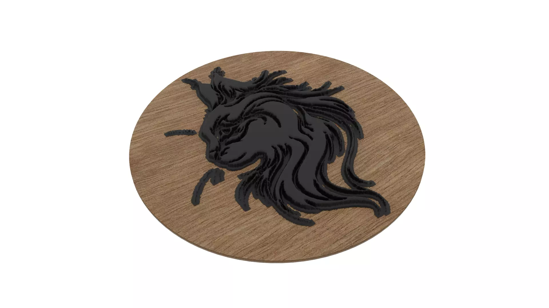 Cat Medallion 3D print model_0