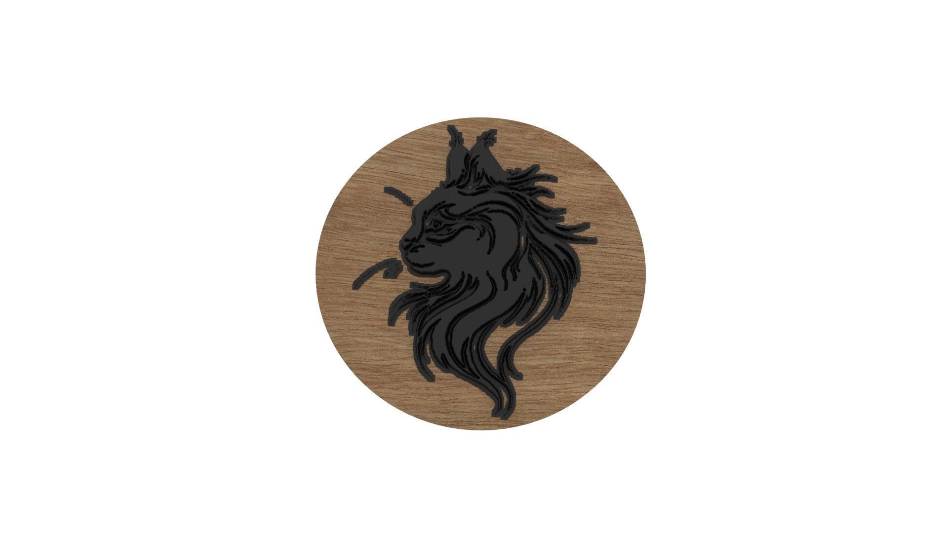 Cat Medallion 3D print model_5