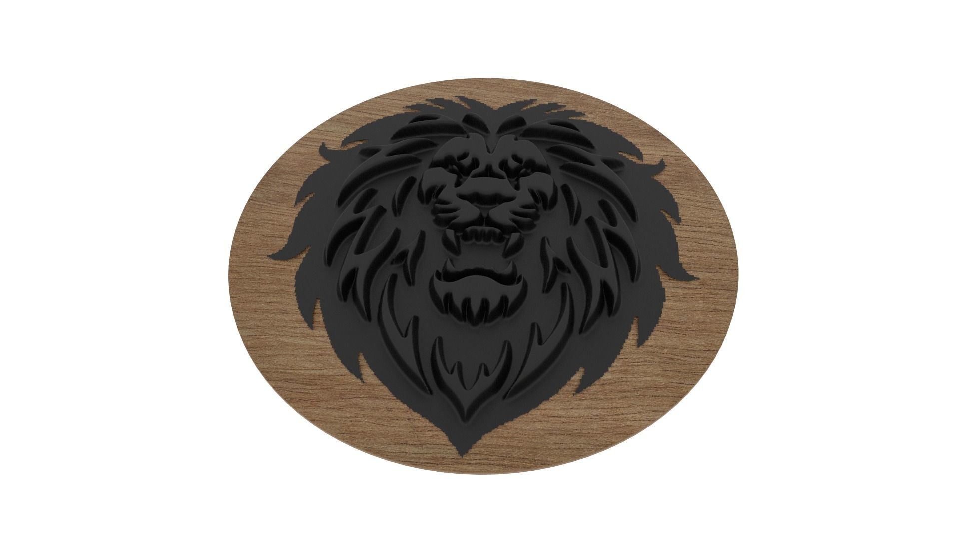 Lion Medallion 3D print model_3